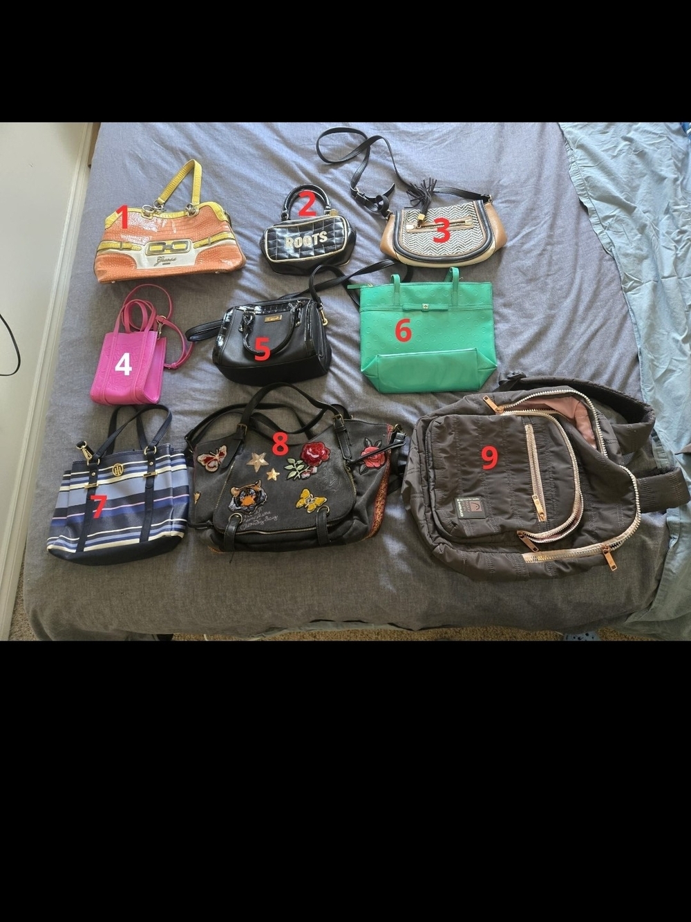 Handbag Bundle 9 Pc